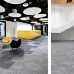 Alfombra Modular Colección Granite tuntex PISO oficinas y Escalera
