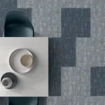 Oficina alfombra modular colección Shingle, OMV